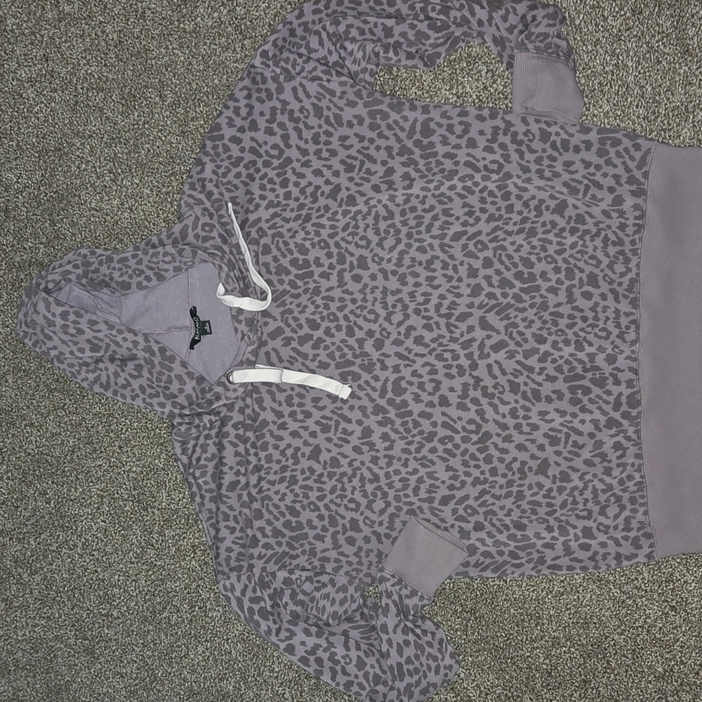 Buffalo David Purple Leopard  Patterned Hoodie